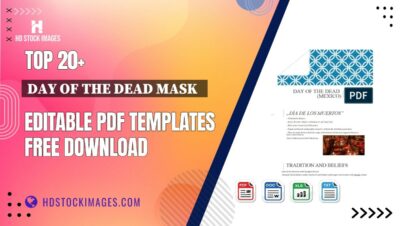 Top 20+ Day Of The Dead Mask   Editable PDF Templates Free Download