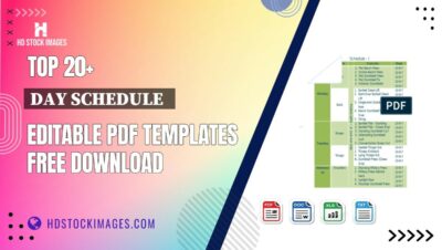 Top 20+ Day Schedule Editable PDF Templates Free Download
