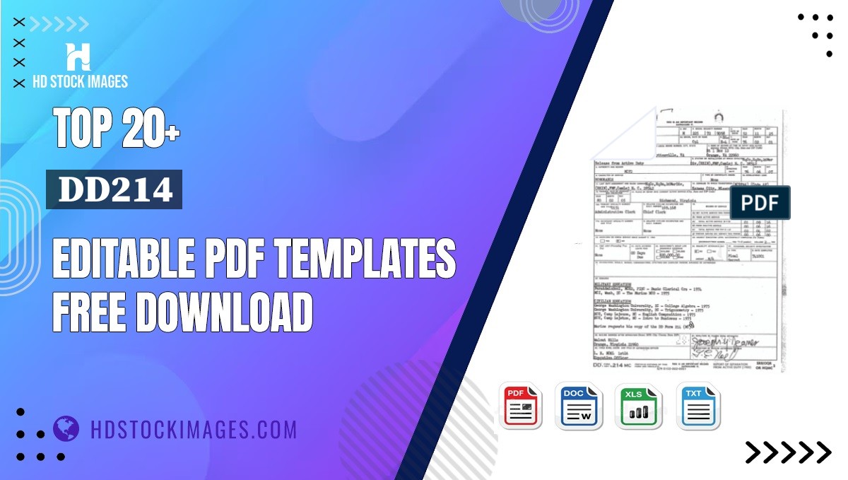 Top 20+ Dd214 Editable PDF Templates Free Download