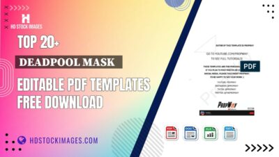 Top 20+ Deadpool Mask   Editable PDF Templates Free Download