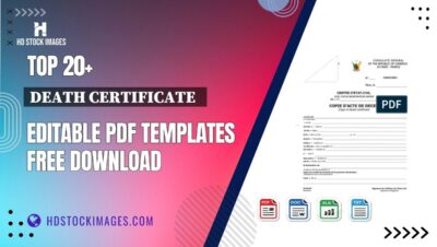 Top 20+ Death Certificate   Editable PDF Templates Free Download