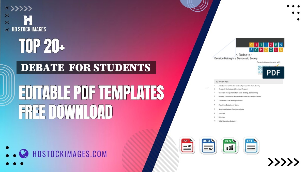 Top 20+ Debate  For Students  Editable PDF Templates Free Download