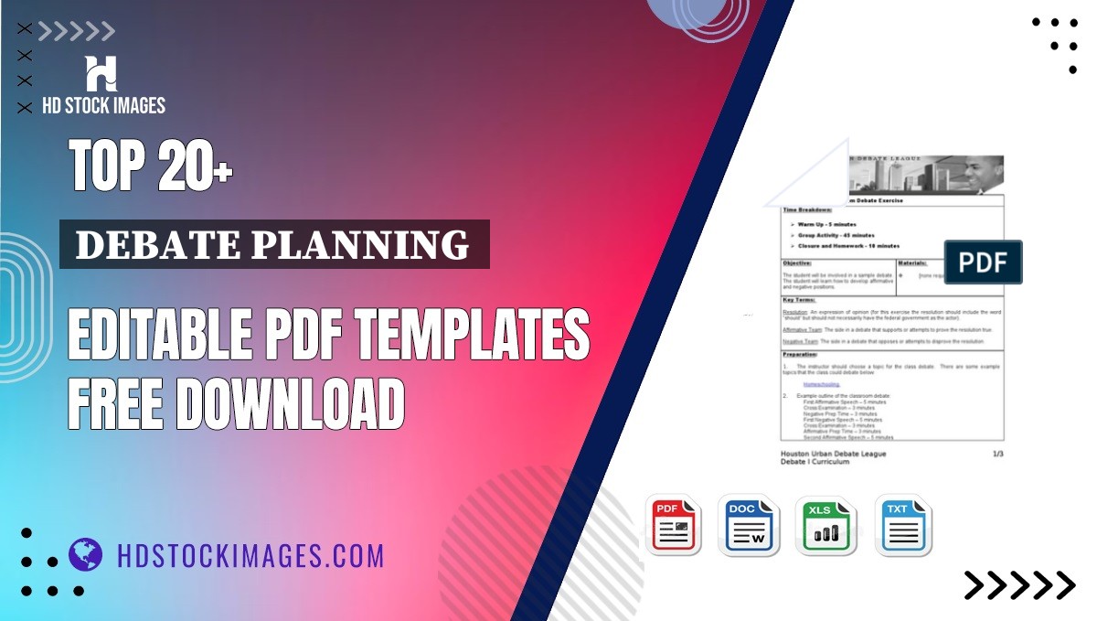 Top 20+ Debate Planning  Editable PDF Templates Free Download