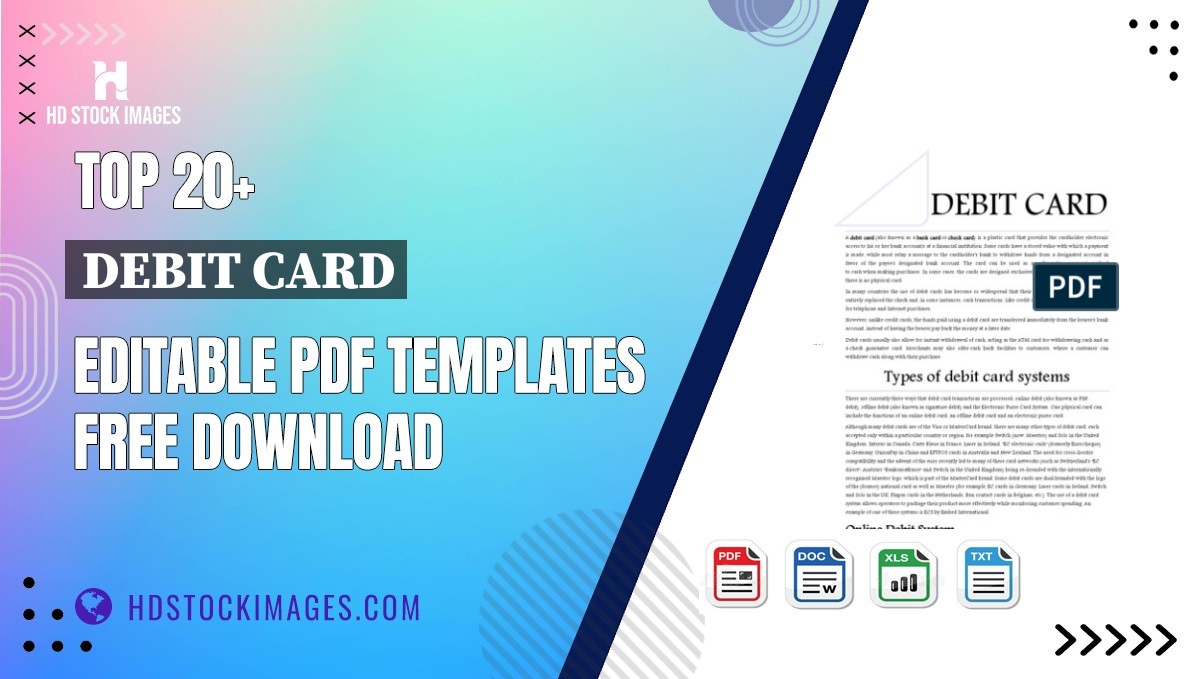 Top 20+ Debit Card Editable PDF Templates Free Download