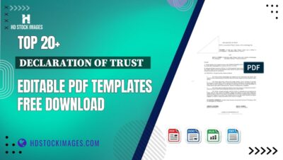 Top 20+ Declaration Of Trust   Editable PDF Templates Free Download