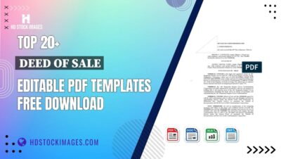 Top 20+ Deed Of Sale Editable PDF Templates Free Download