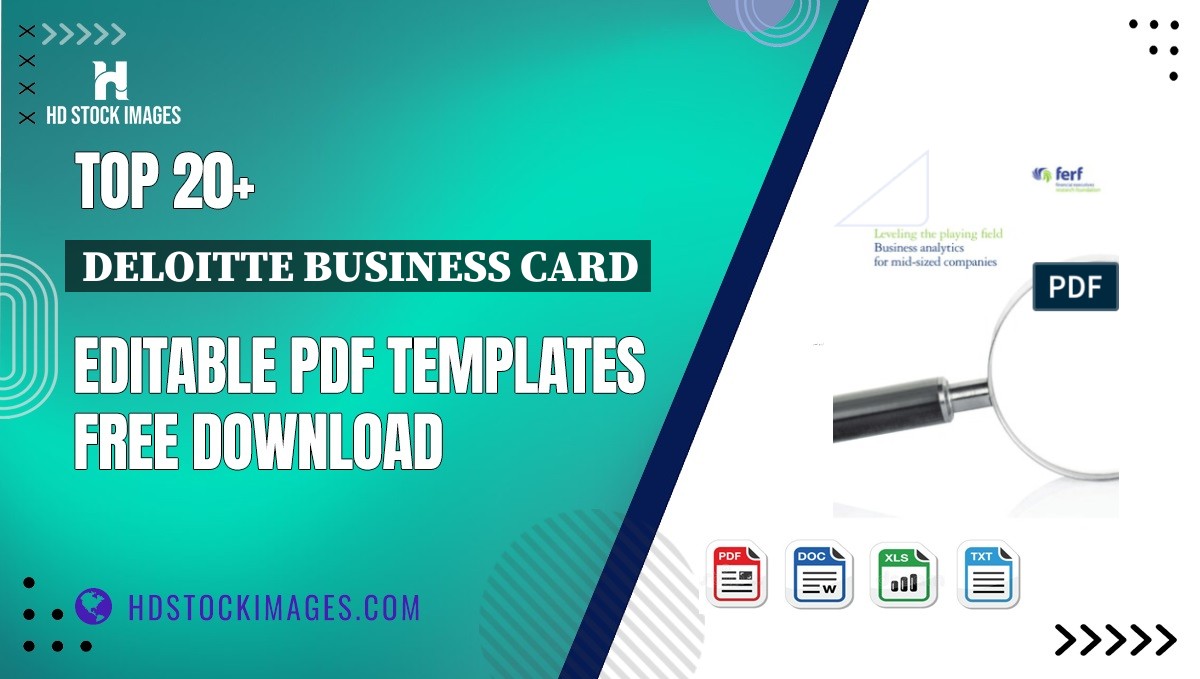 Top 20+ Deloitte Business Card Editable PDF Templates Free Download