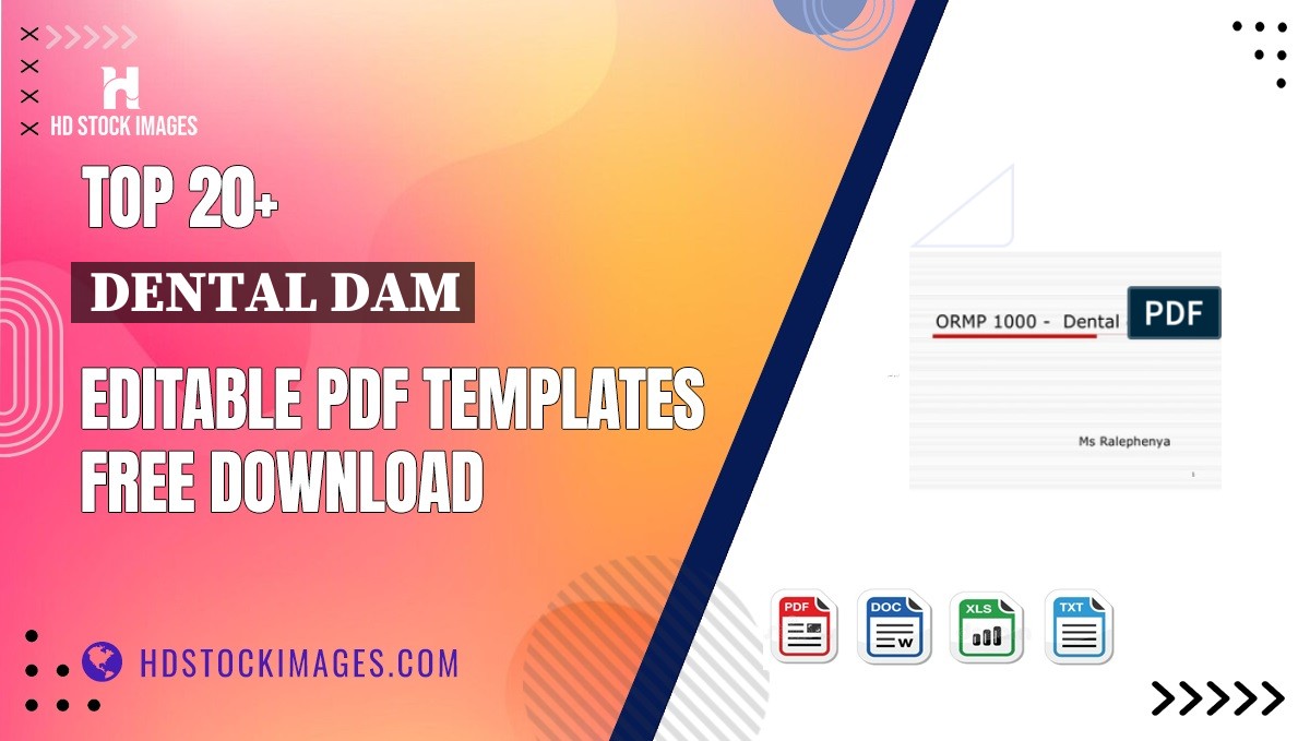 Top 20+ Dental Dam Editable PDF Templates Free Download