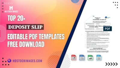 Top 20+ Deposit Slip Editable PDF Templates Free Download