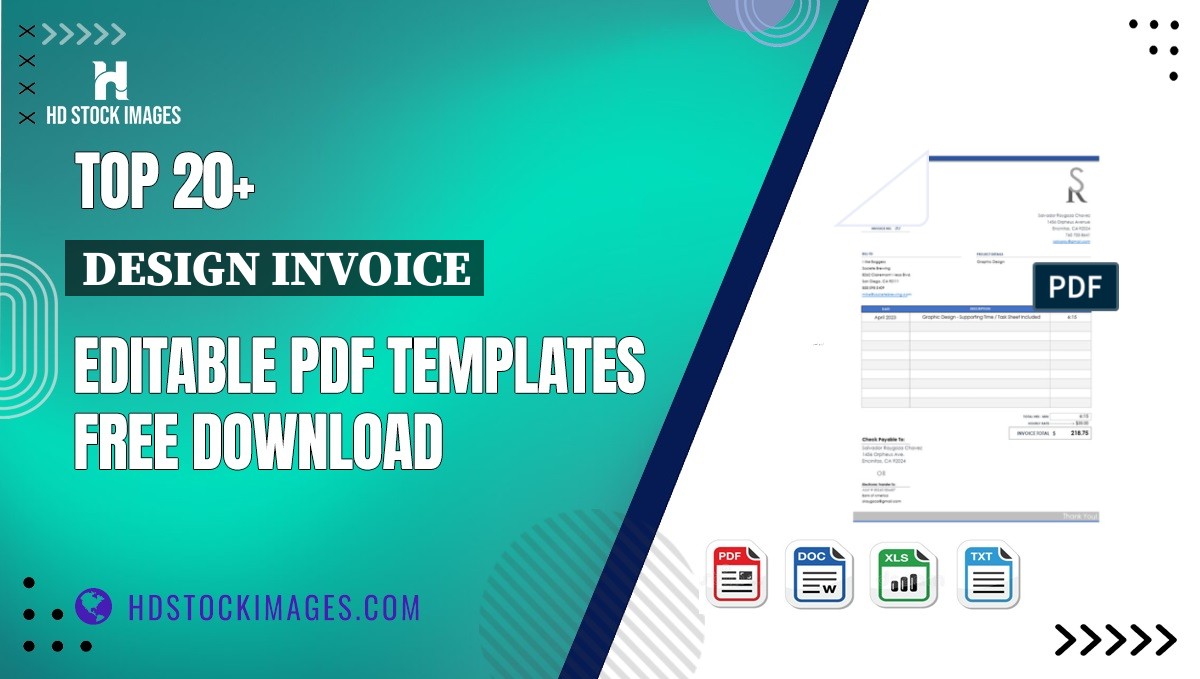 Top 20+ Design Invoice Editable PDF Templates Free Download