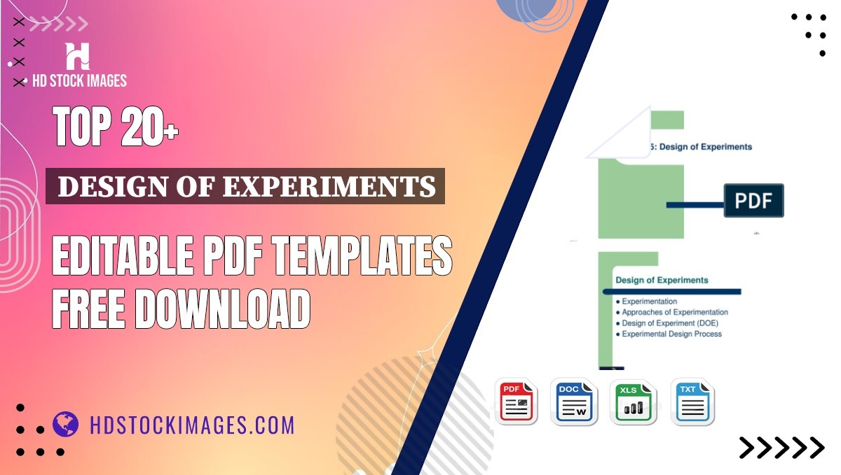 Top 20+ Design Of Experiments Editable PDF Templates Free Download