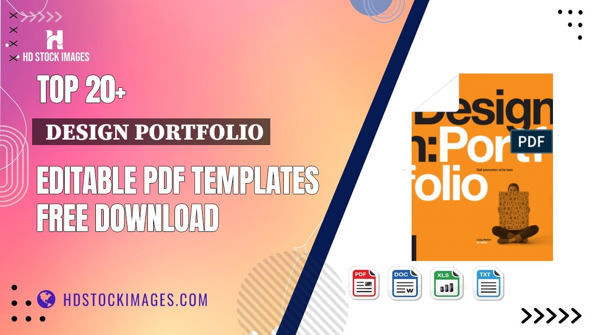 Top 20+  Design Portfolio Editable PDF Templates Free Download