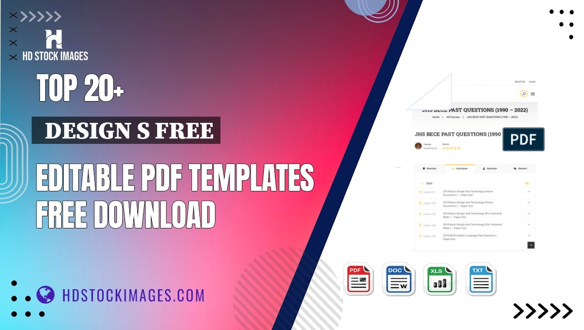 Top 20+  Design S Free Editable PDF Templates Free Download