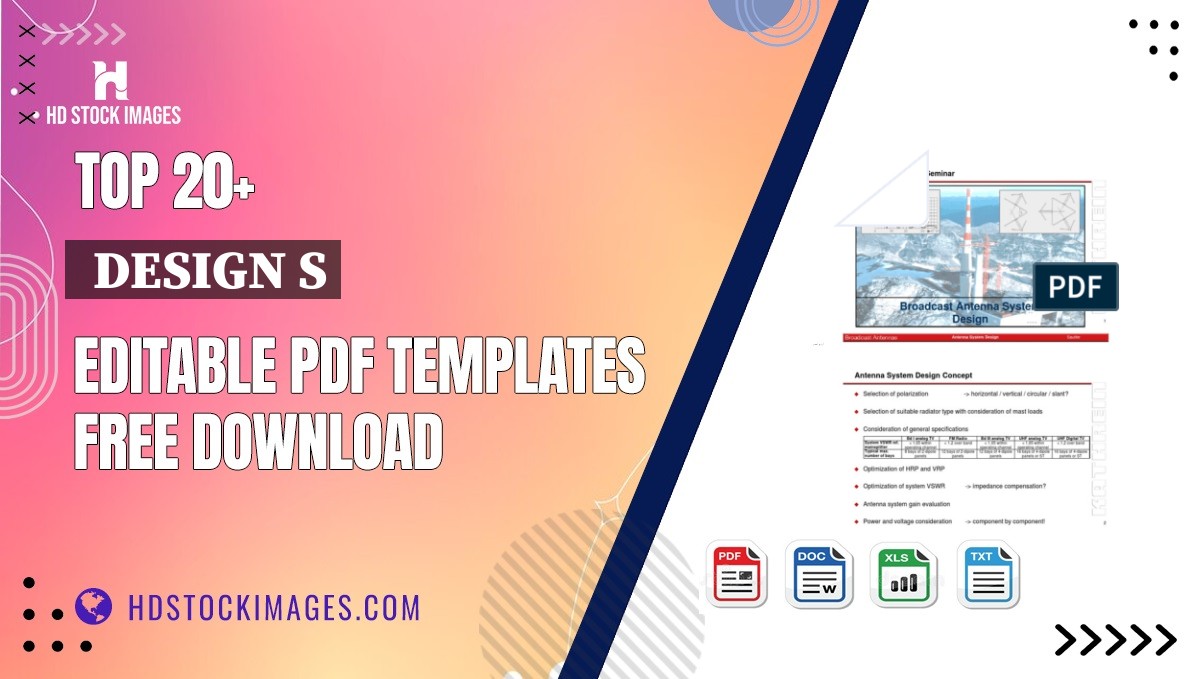 Top 20+  Design S Editable PDF Templates Free Download