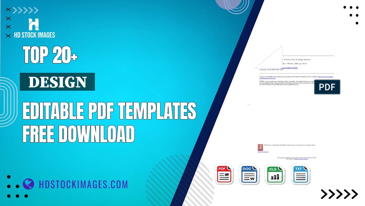 Top 20+  Design  Editable PDF Templates Free Download