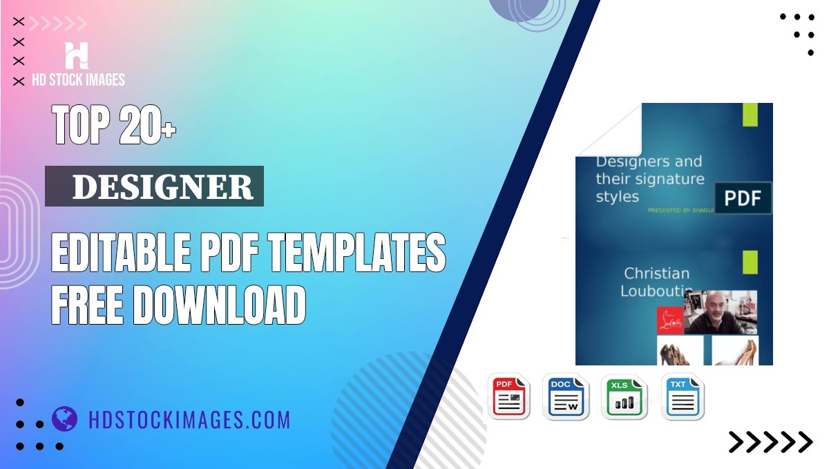 Top 20+   Designer Editable PDF Templates Free Download