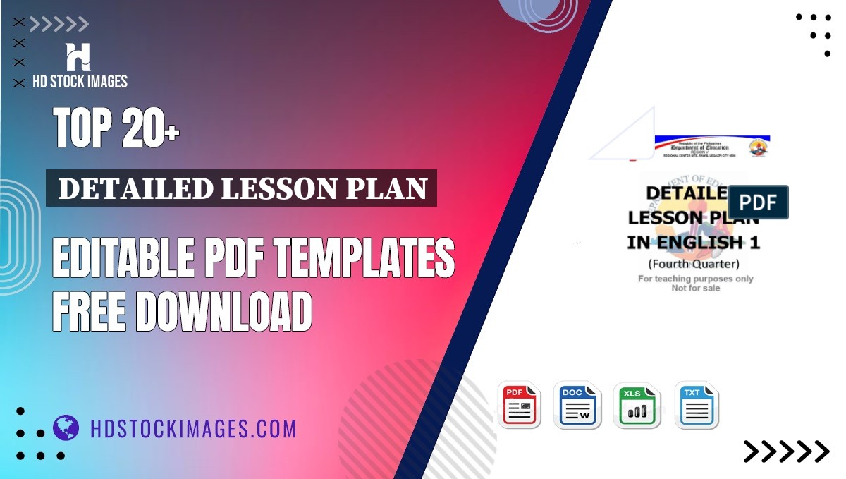 Top 20+ Detailed Lesson Plan Editable PDF Templates Free Download