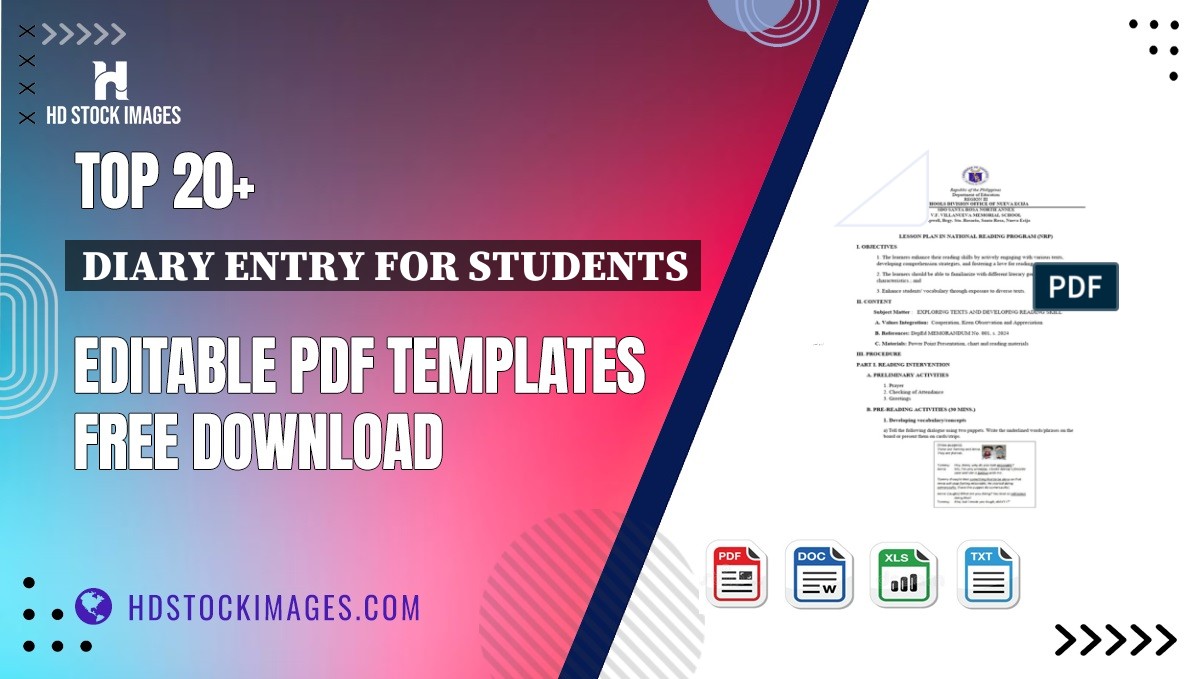 Top 20+ Diary Entry For Students Editable PDF Templates Free Download