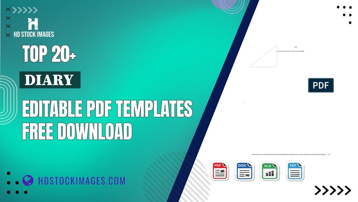 Top 20+ Diary  Editable PDF Templates Free Download