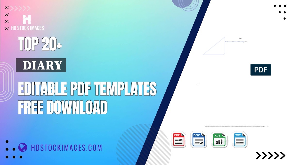 Top 20+  Diary Editable PDF Templates Free Download