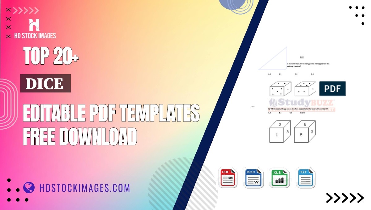 Top 20+ Dice  Editable PDF Templates Free Download