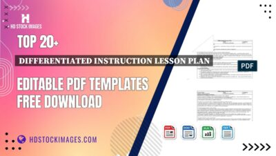 Top 20+ Differentiated Instruction Lesson Plan Editable PDF Templates Free Download