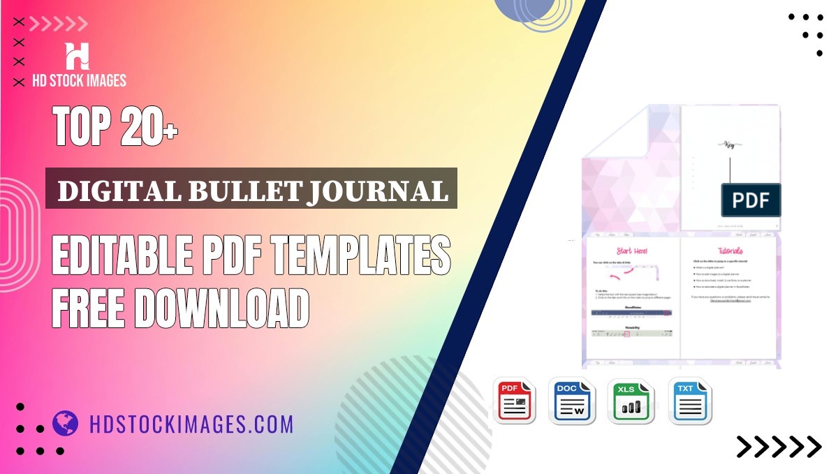 Top 20+ Digital Bullet Journal Editable PDF Templates Free Download