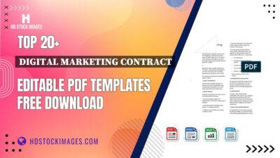 Top 20+ Digital Marketing Contract Editable PDF Templates Free Download