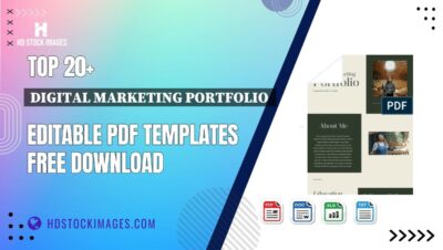 Top 20+ Digital Marketing Portfolio Editable PDF Templates Free Download