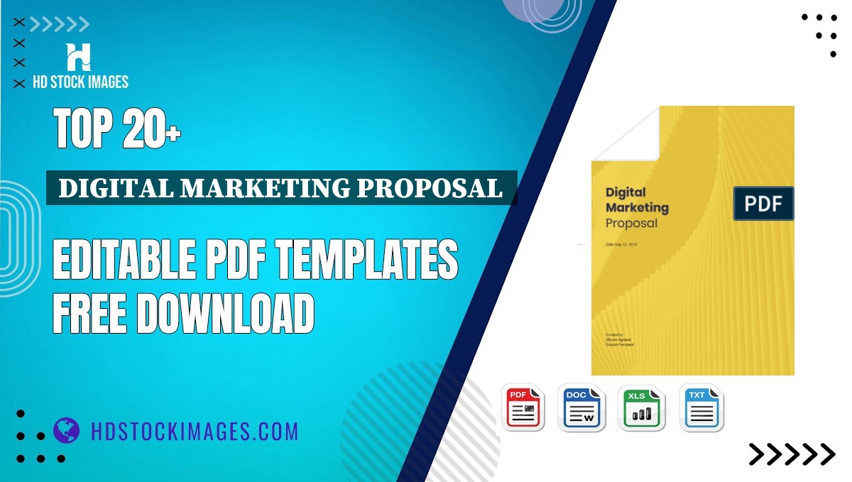 Top 20+ Digital Marketing Proposal  Editable PDF Templates Free Download