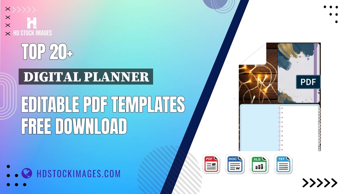 Top 20+ Digital Planner Editable PDF Templates Free Download