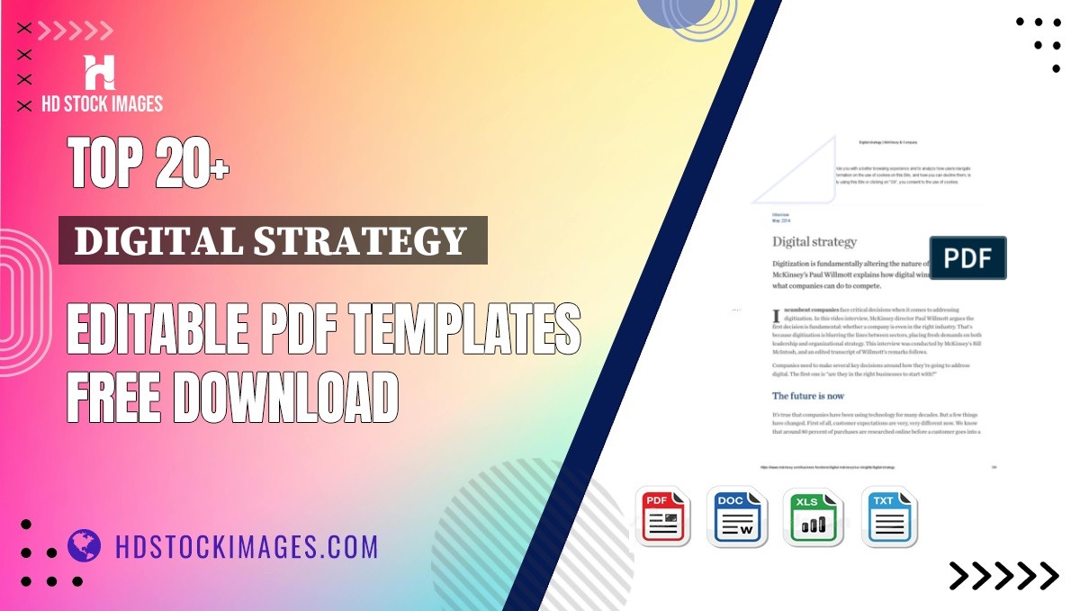 Top 20+ Digital Strategy  Editable PDF Templates Free Download