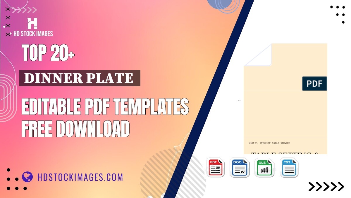 Top 20+ Dinner Plate  Editable PDF Templates Free Download