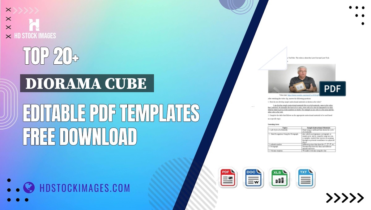 Top 20+ Diorama Cube  Editable PDF Templates Free Download