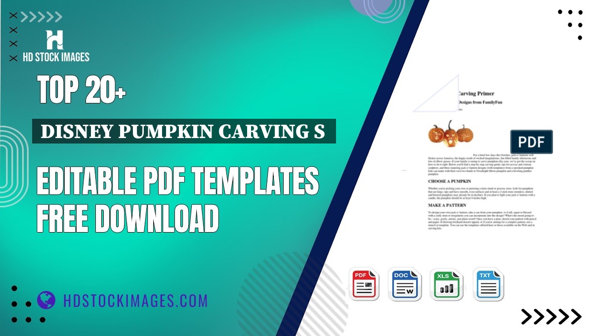 Top 20+ Disney Pumpkin Carving S  Editable PDF Templates Free Download