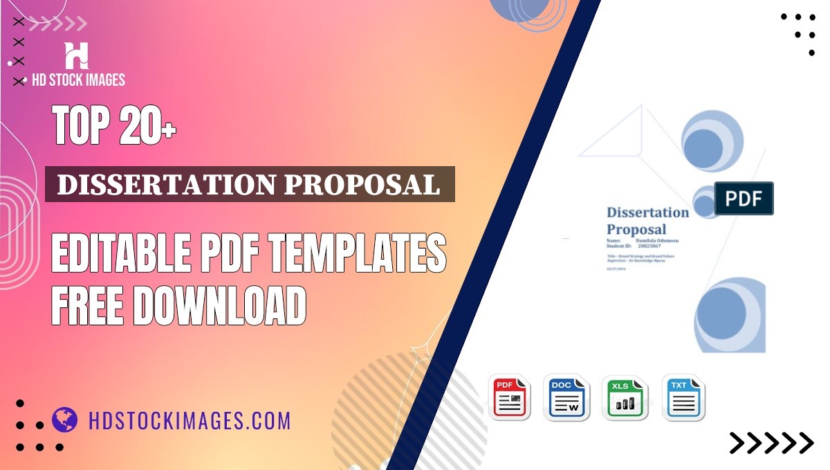 Top 20+ Dissertation Proposal  Editable PDF Templates Free Download