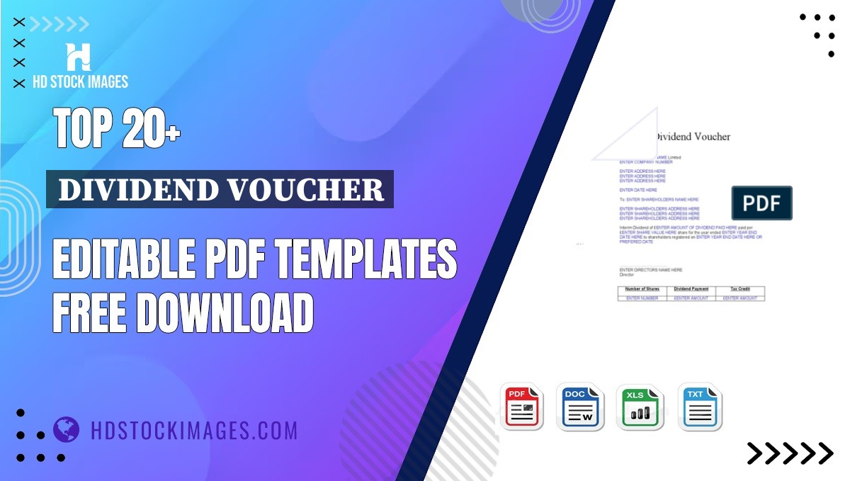 Top 20+ Dividend Voucher Editable PDF Templates Free Download