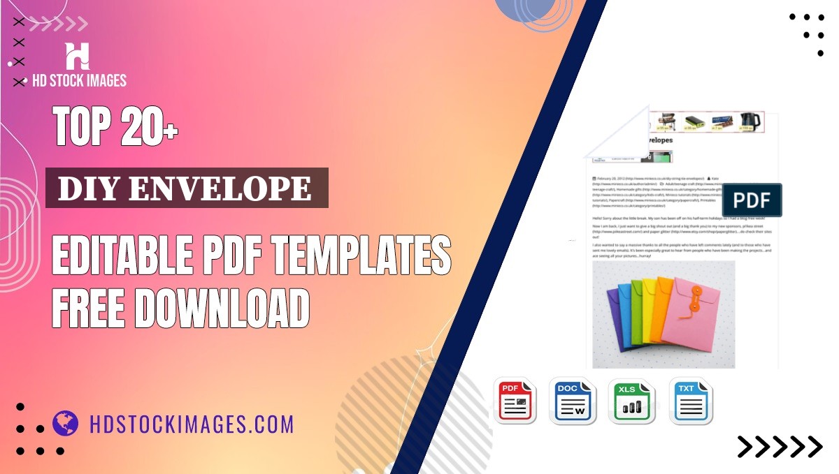 Top 20+ Diy Envelope  Editable PDF Templates Free Download