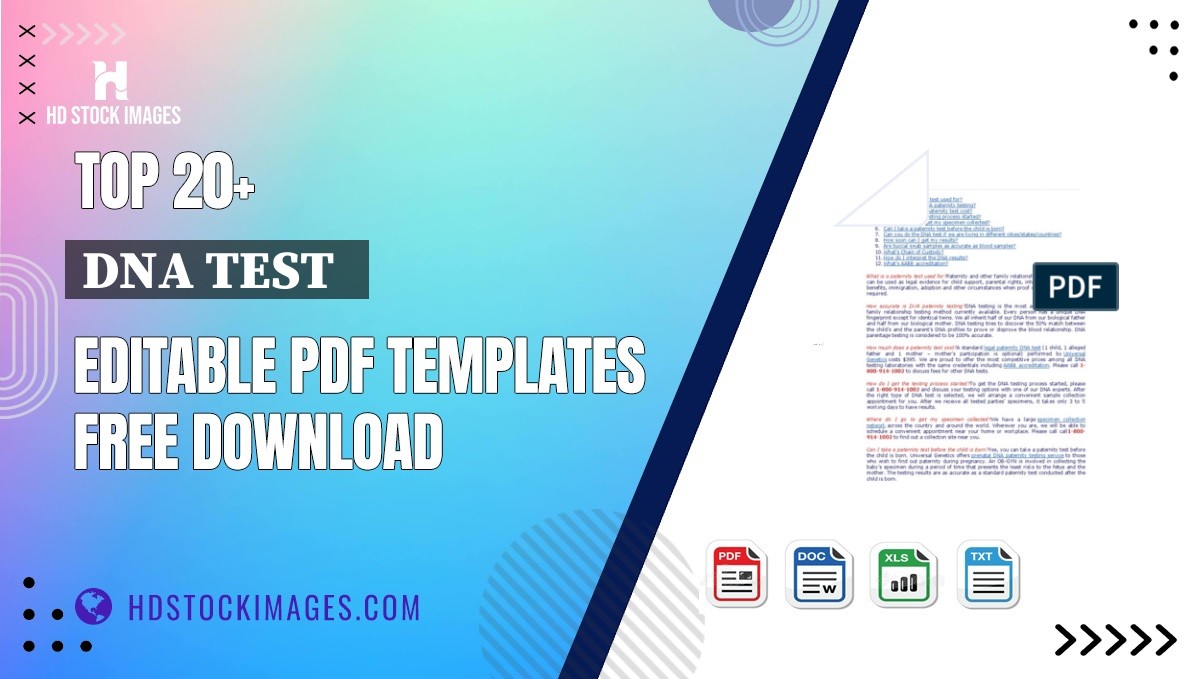 Top 20+ Dna Test   Editable PDF Templates Free Download