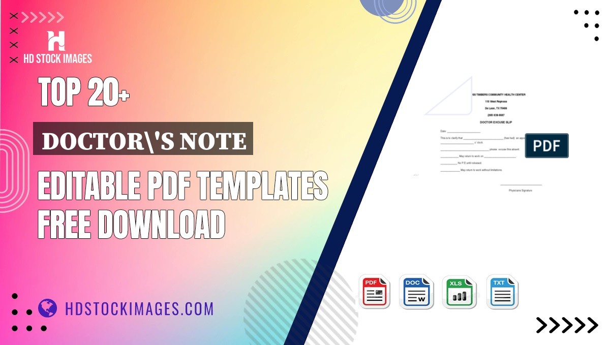 Top 20+ Doctor's Note Editable PDF Templates Free Download