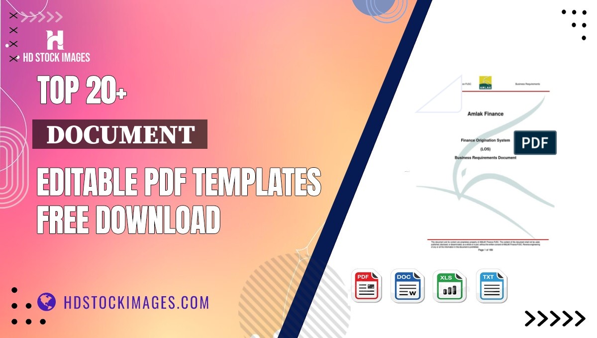 Top 20+  Document  Editable PDF Templates Free Download