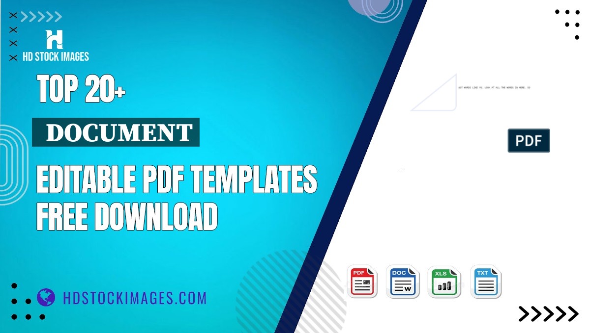 Top 20+  Document Editable PDF Templates Free Download