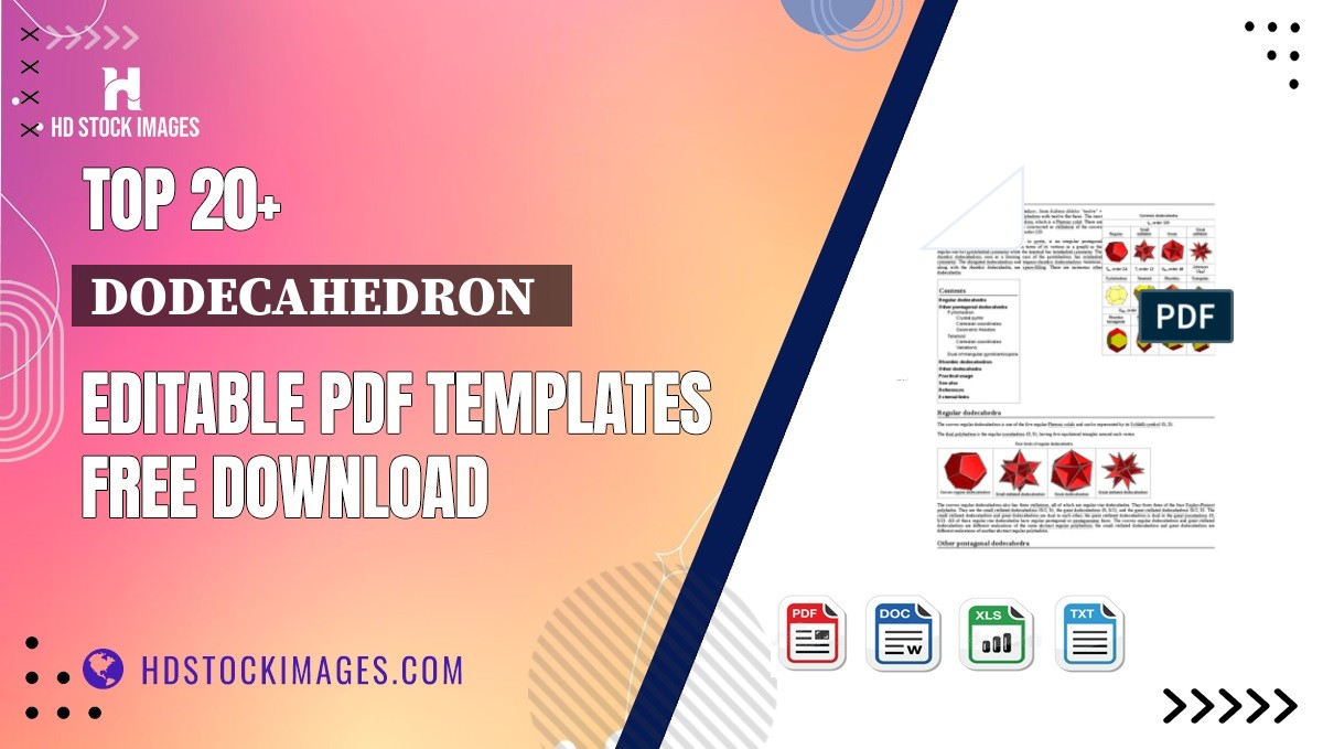 Top 20+ Dodecahedron   Editable PDF Templates Free Download