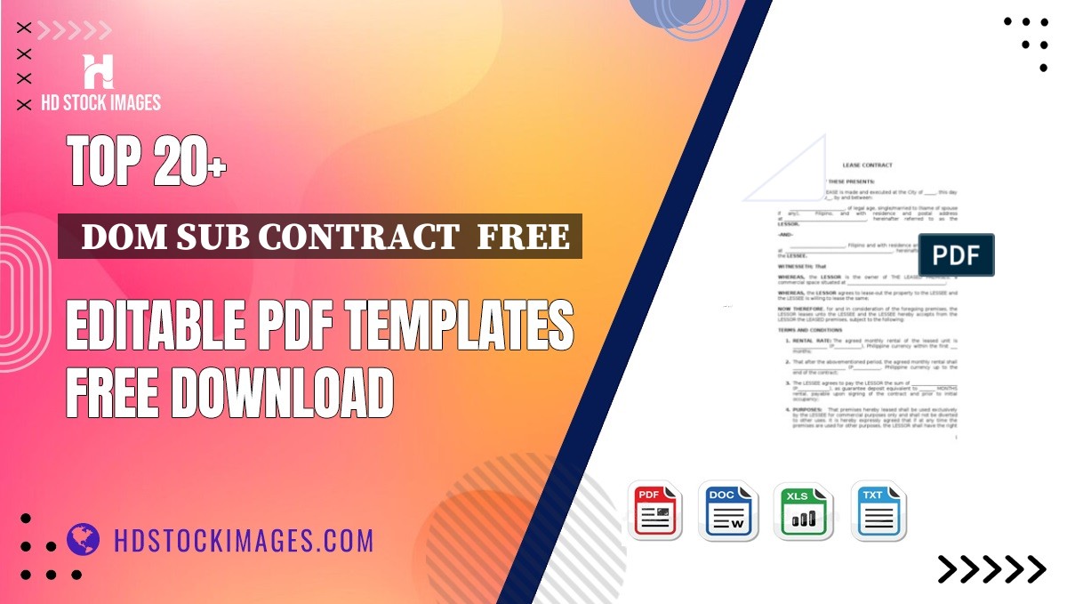 Top 20+  Dom Sub Contract  Free Editable PDF Templates Free Download