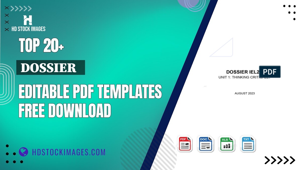 Top 20+ Dossier   Editable PDF Templates Free Download