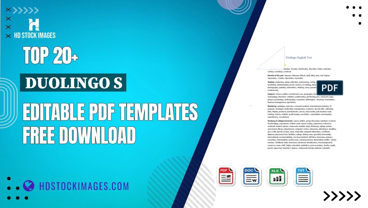 Top 20+ Duolingo S Editable PDF Templates Free Download