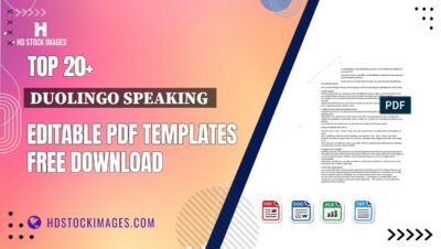 Top 20+ Duolingo Speaking  Editable PDF Templates Free Download