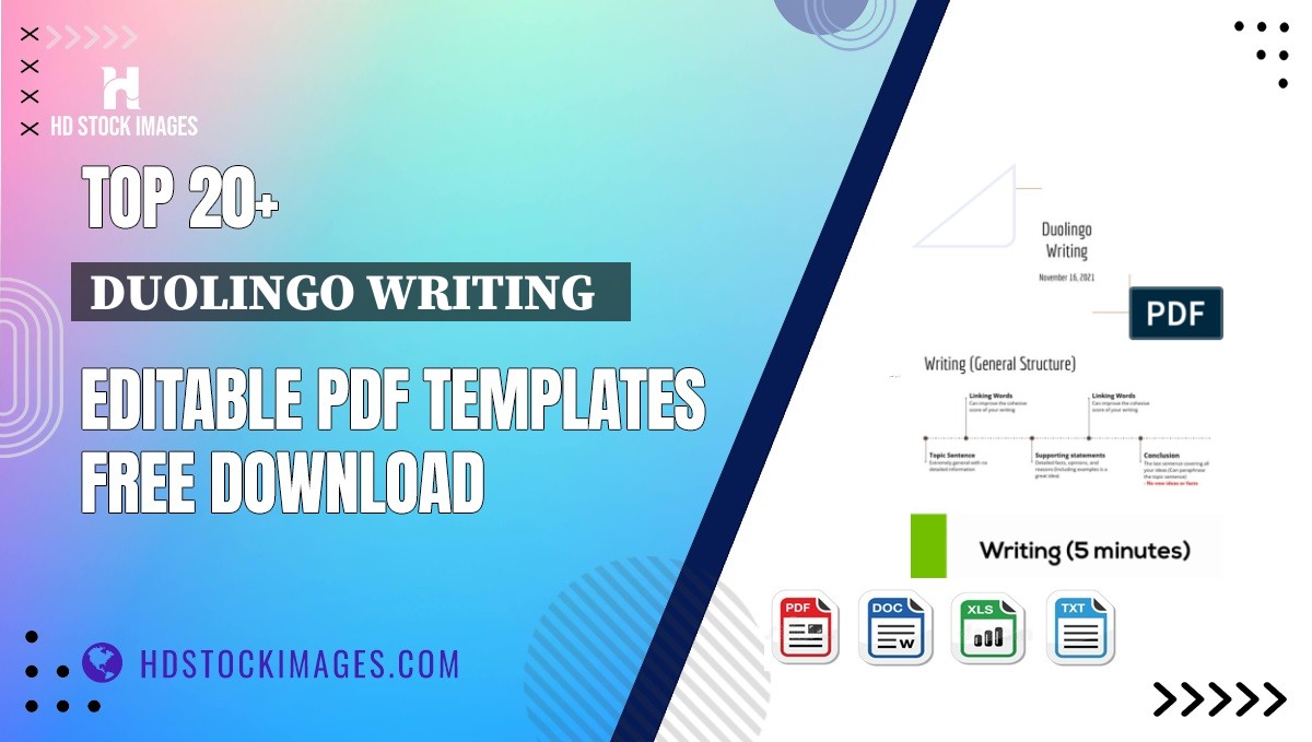 Top 20+ Duolingo Writing   Editable PDF Templates Free Download