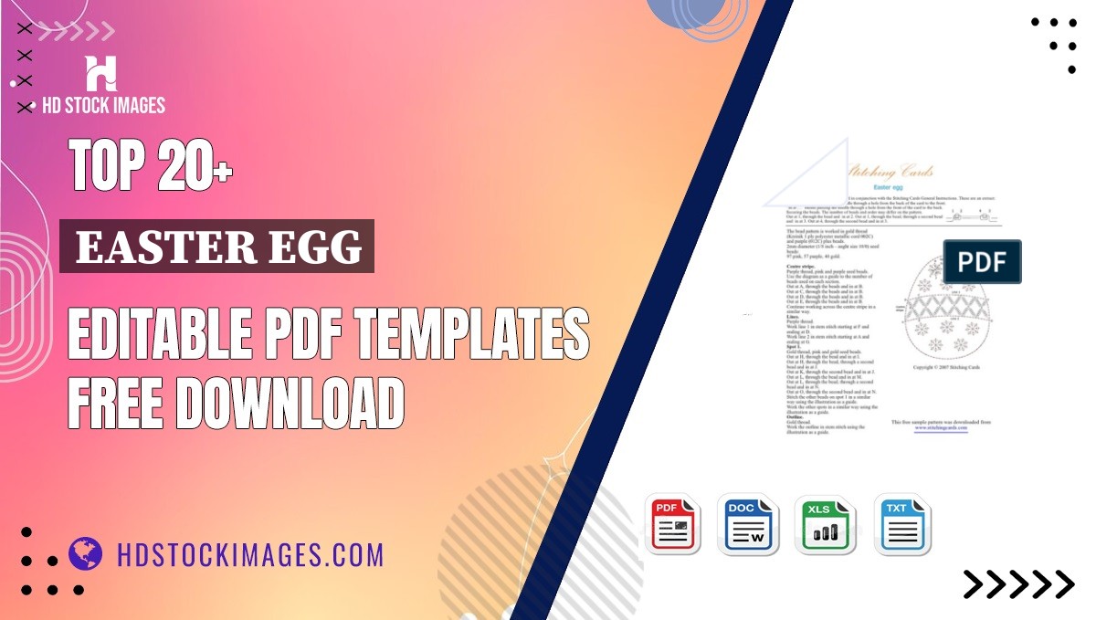 Top 20+ Easter Egg Editable PDF Templates Free Download