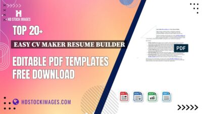 Top 20+ Easy Cv Maker Resume Builder Editable PDF Templates Free Download